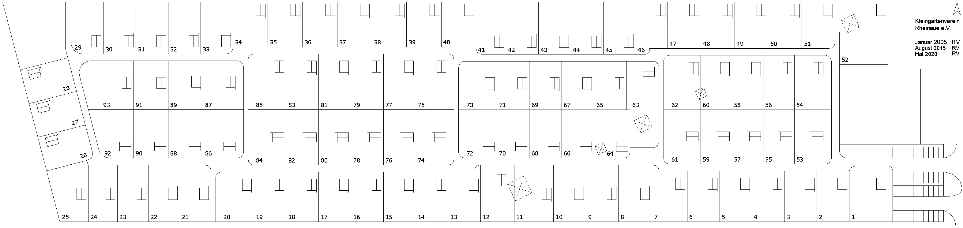 Plan der Kleingartenanlage Rheinaue